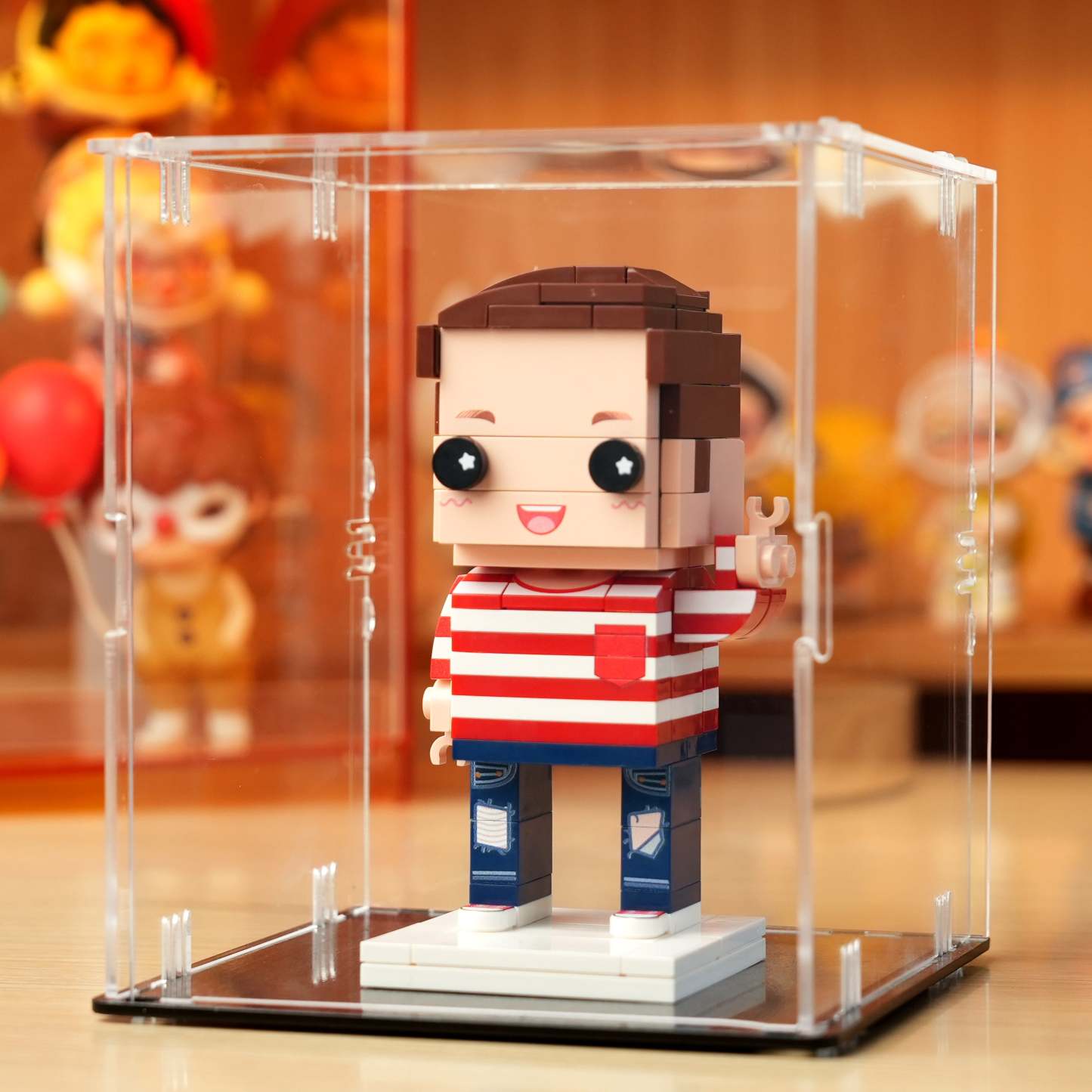 (pas De Figurines En Brique) Housse Anti-poussière En Acrylique - maplunelampefr