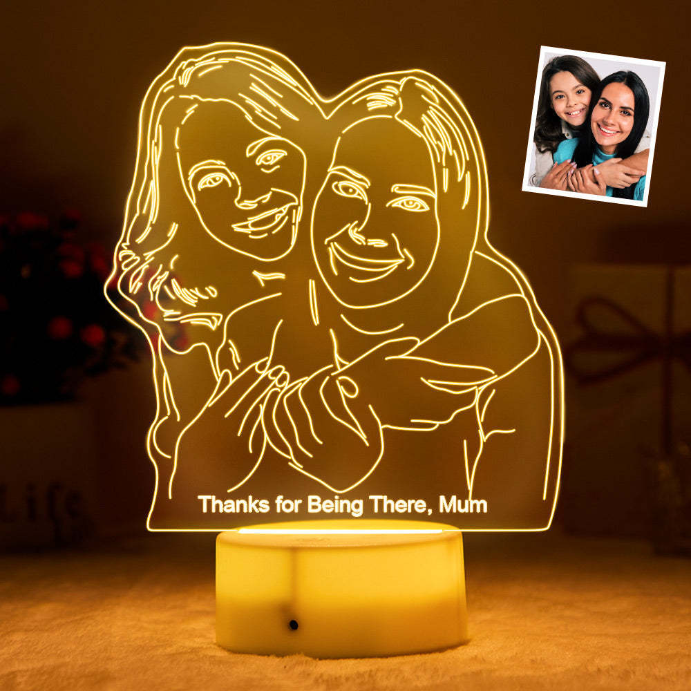 Mother's Day Gift Creative Gifts for Mom Photo Lamp LED light Custom Portrait Night Light
