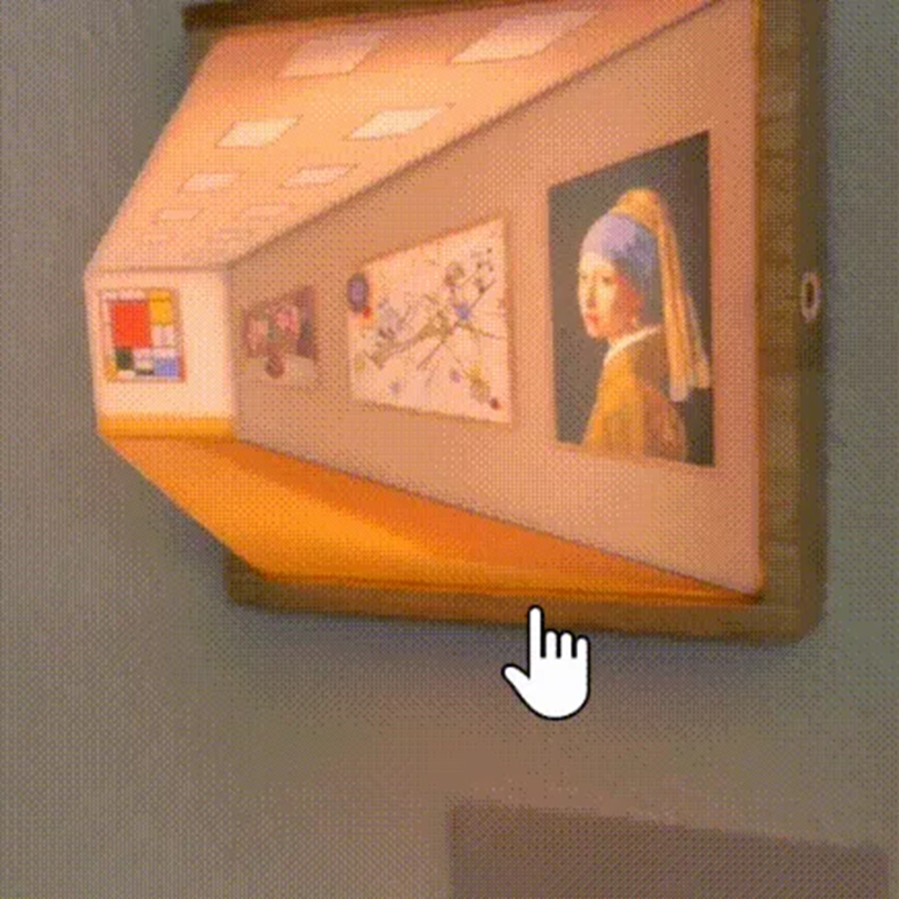 Le Cadre Magique Se Transforme Du Cadre D'angle À Changement De Lumière 2d En 3d En Utilisant La Technique D'erreur De Vision.