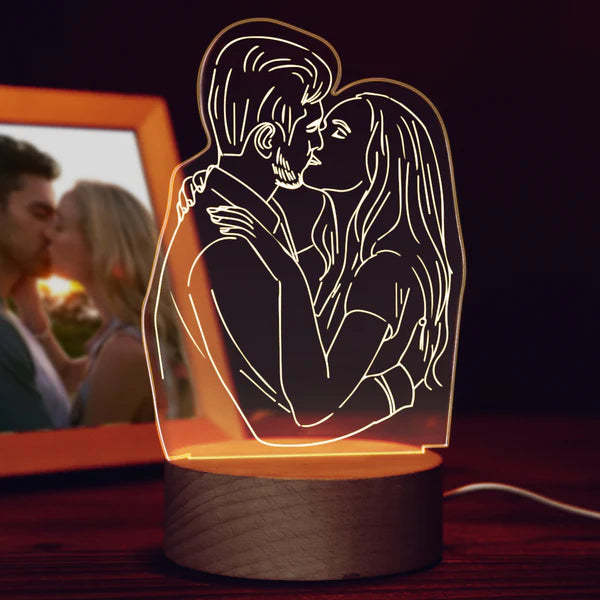 Lampe Photo Led 3d Personnalisée Pour Chambre Cadeau Personnalisé Pour Amoureux