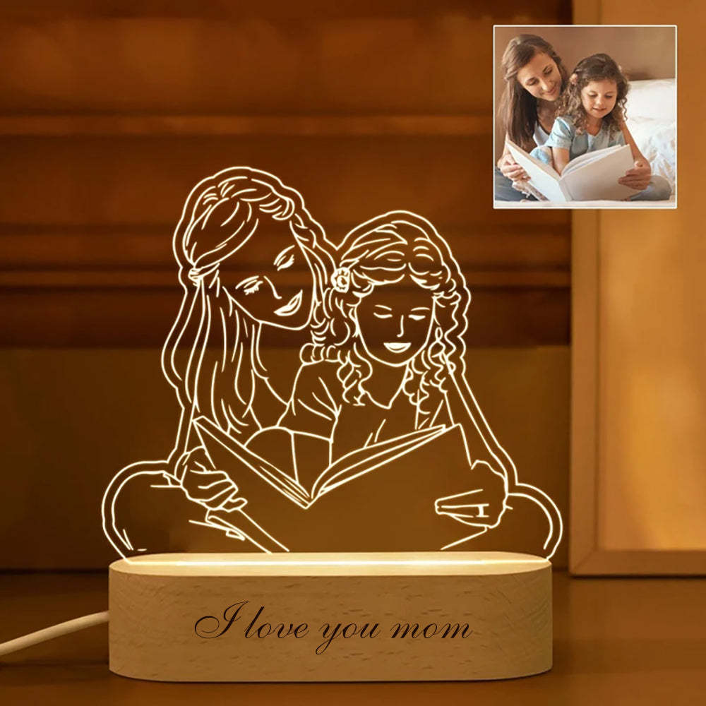 Lampe Photo 3d Personnalisée Menée Pour Le Cadeau Chambre à Coucher Personnalisée Pour