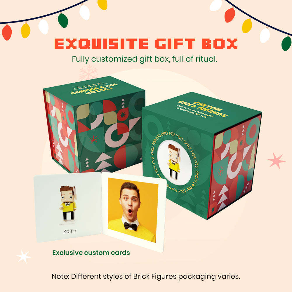 Papa À La Mode Corps Complet Personnalisable 1 Personne Figurines En Brique Personnalisées Petit Bloc De Particules Jouet Cadeau De Fête Des Pères - MapLunelampeFr