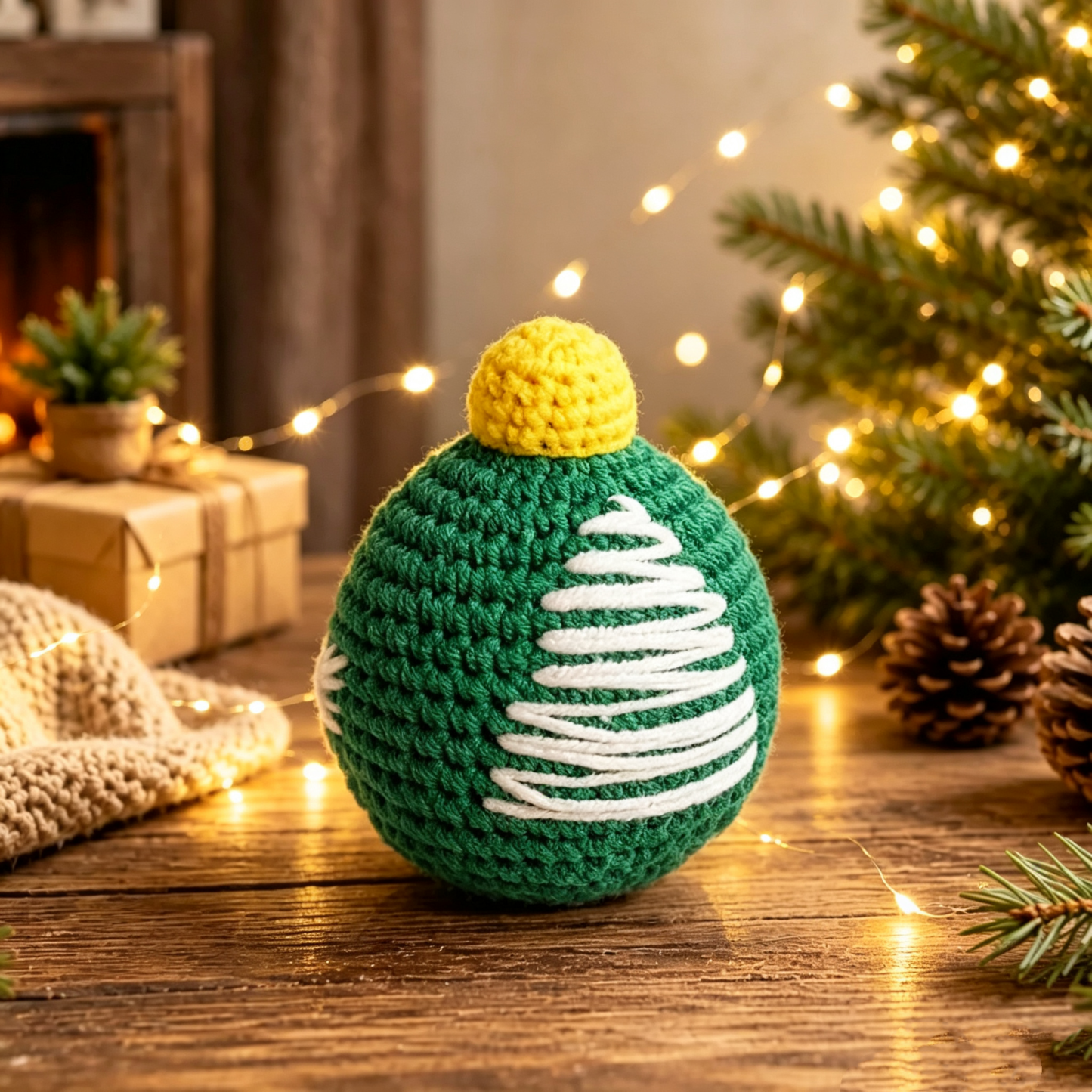 Cache-pot De Noël Au Crochet – Décoration De Noël Faite Main Pour La Maison Et Le Bureau - MapLunelampeFr