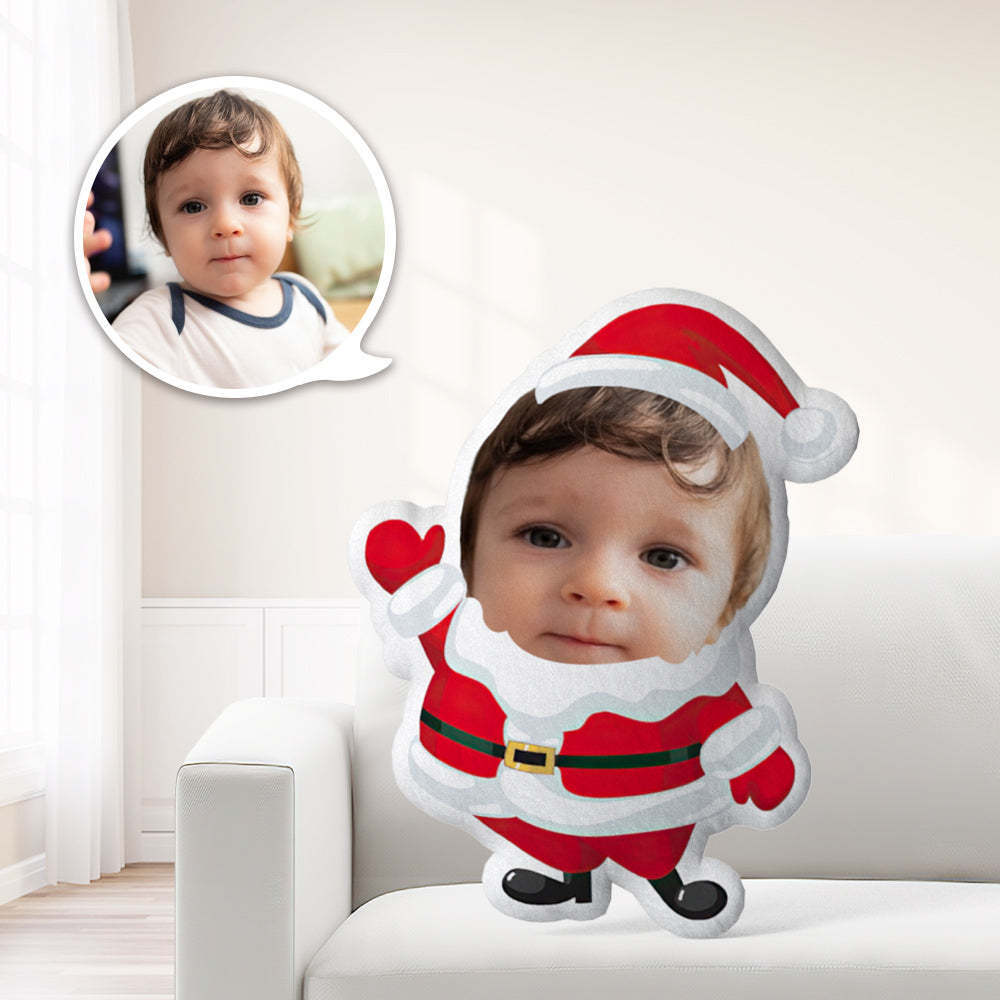 Photo Personnalisée Mon Visage Oreiller Visage Personnalisé Poupée Minime Coussin Avec Barbe Père Noël Coussin - maplunelampefr