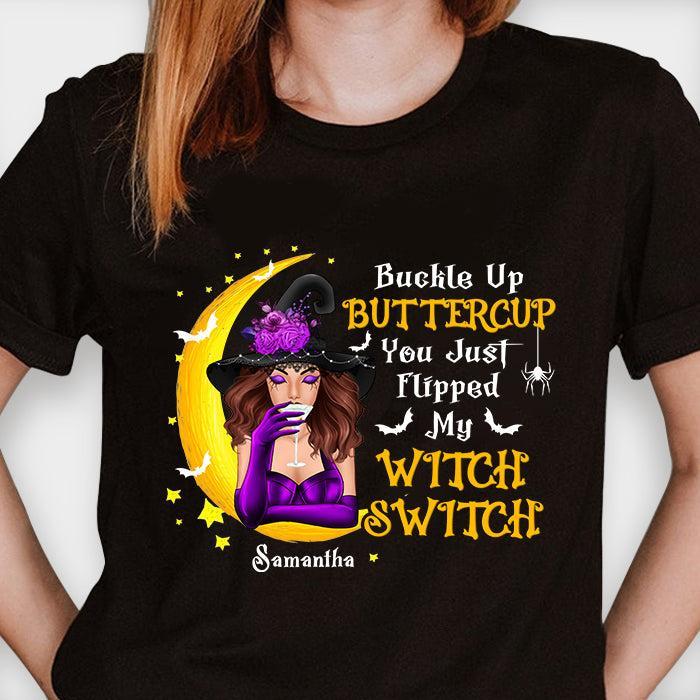 Attache Ta Ceinture, Ma Belle, Tu Viens De Déclencher Mon Interrupteur De Sorcière ! - T-shirt Unisexe Personnalisé, Idées Pour Halloween. - MapLunelampeFr
