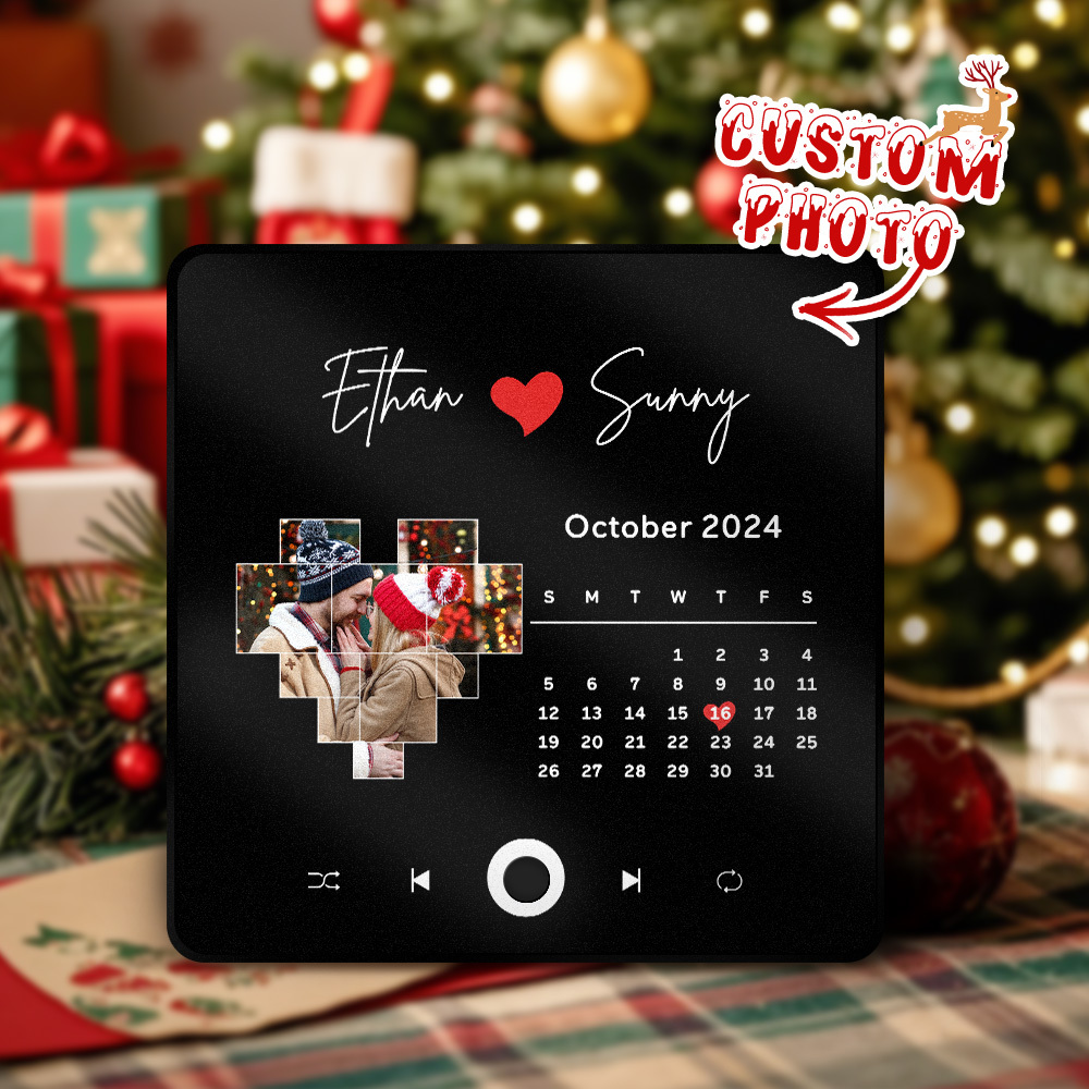 Album Photo Personnalisé Saint Valentin Aimant De Réfrigérateur Musique Autocollant Photo Mural Mouvement Musical Pouvant Être Joué Sans Téléphone Portable Musique Aimant De Réfrigérateur Pro