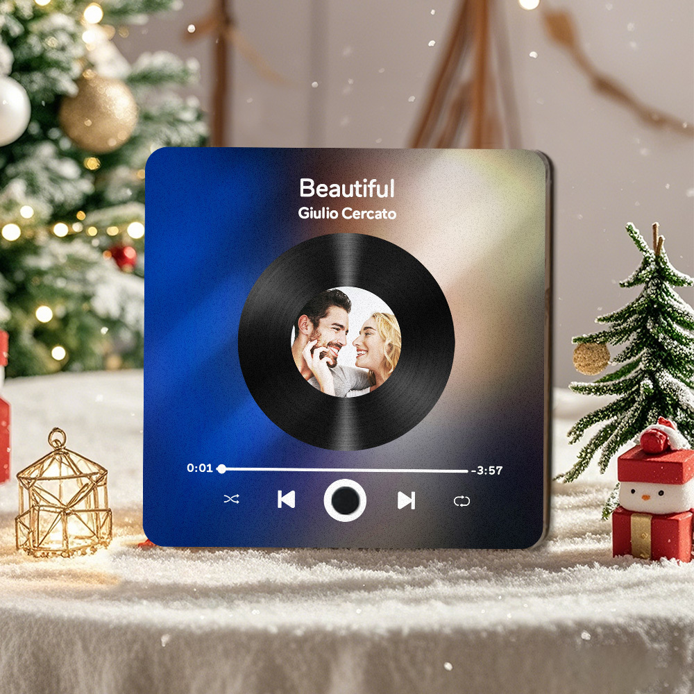Album Photo Personnalisé Aimant De Réfrigérateur Musique Autocollant Photo Mural Mouvement Musical Pouvant Être Joué Sans Téléphone Portable Music Fridge Magnet Pro Peut Lire Des Chansons