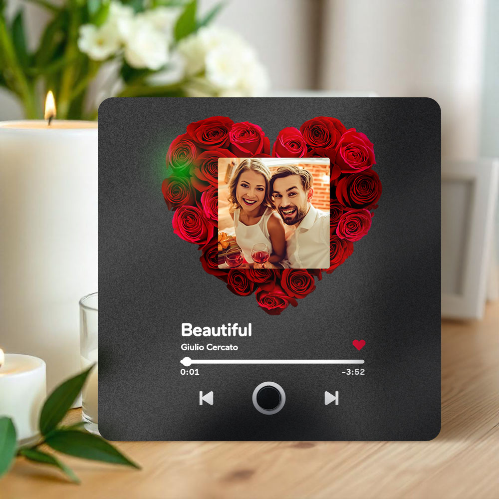 Album Photo Personnalisé Aimant De Réfrigérateur Musique Autocollant Photo Mural Mouvement Musical Pouvant Être Joué Sans Téléphone Portable Music Fridge Magnet Pro Peut Lire Des Chansons