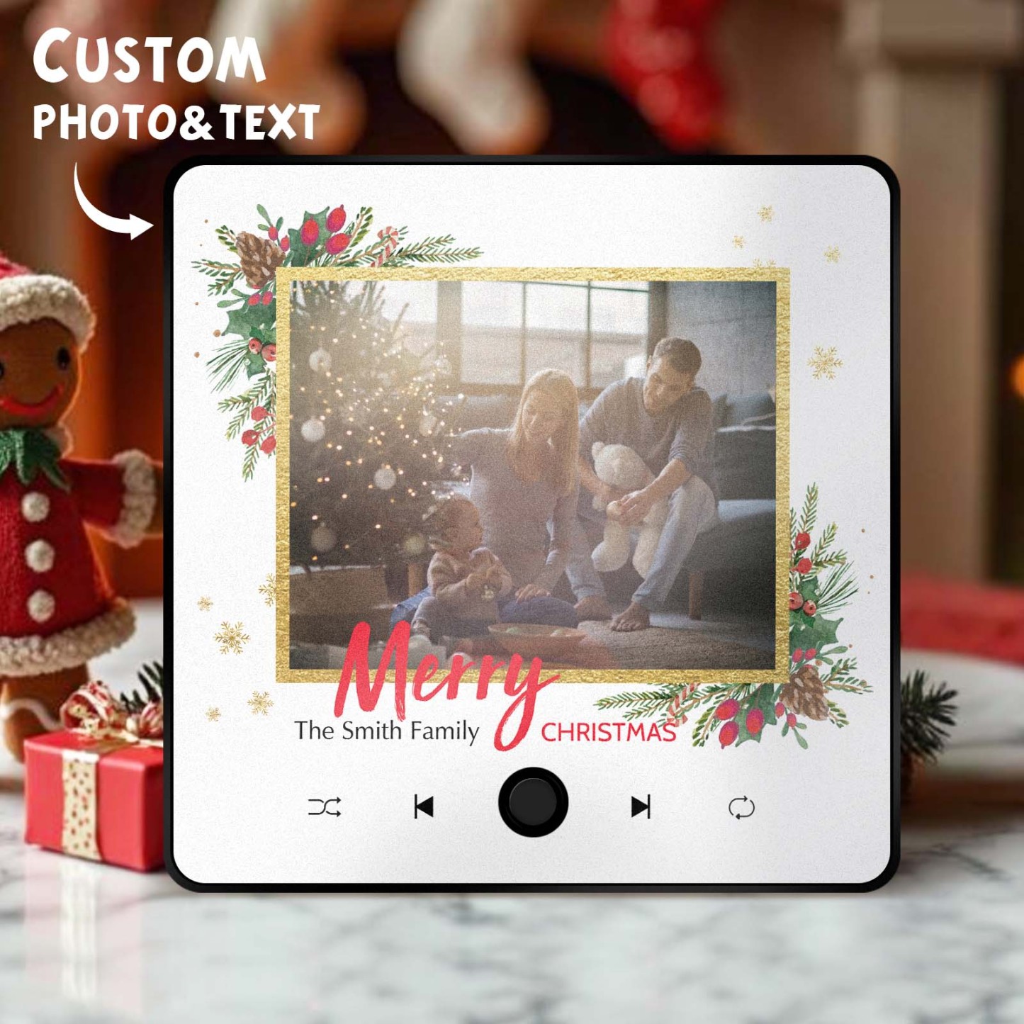 Aimant De Réfrigérateur Musical Personnalisé, Joyeux Noël, Aimant Musical Personnalisé, Peut Jouer Des Chansons, Cadeau De Noël, Cadeaux De Famille