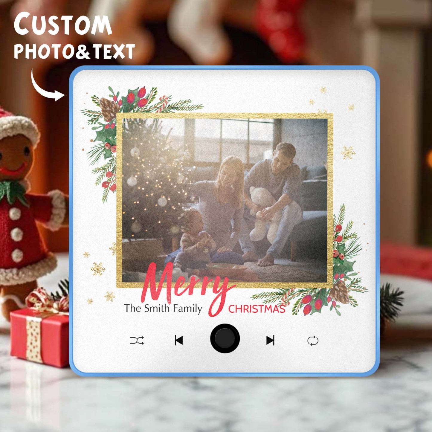 Aimant De Réfrigérateur Musical Personnalisé, Joyeux Noël, Aimant Musical Personnalisé, Peut Jouer Des Chansons, Cadeau De Noël, Cadeaux De Famille - MapLunelampeFr
