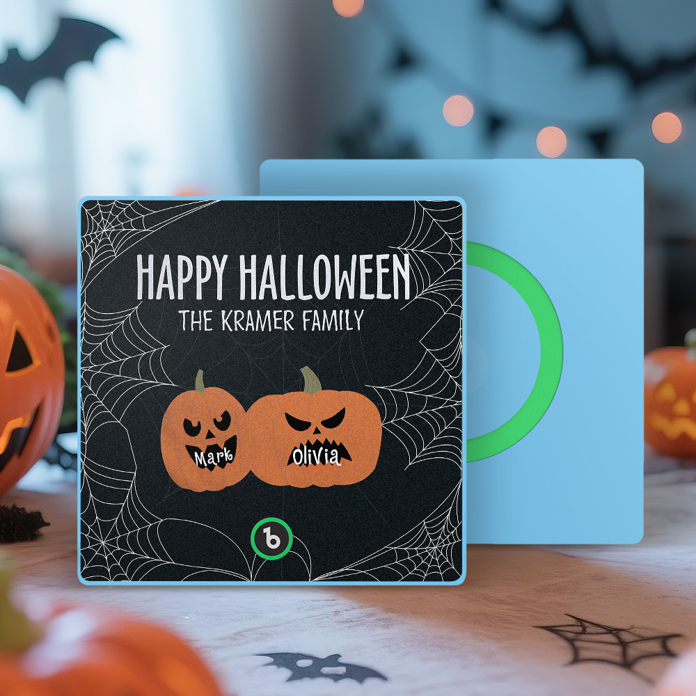 Aimant De Réfrigérateur Personnalisé Avec Visage Et Nom De Citrouille, Musique, Aimant De Réfrigérateur Personnalisé Pour La Famille De Citrouilles D'halloween, Cadeau D'halloween - MapLunelampeFr