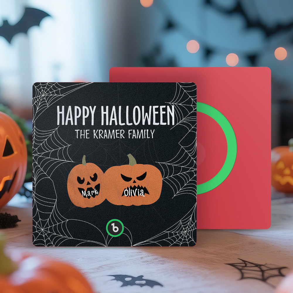Aimant De Réfrigérateur Personnalisé Avec Visage Et Nom De Citrouille, Musique, Aimant De Réfrigérateur Personnalisé Pour La Famille De Citrouilles D'halloween, Cadeau D'halloween - MapLunelampeFr