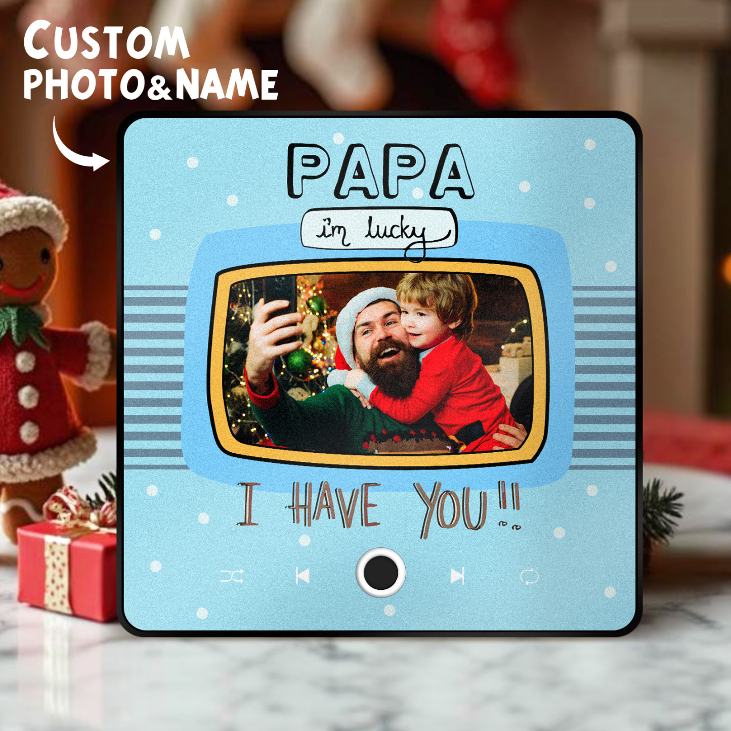 Aimant De Réfrigérateur Musical Personnalisé, Cadeau Pour Papa, Aimants Musicaux Personnalisés, Peuvent Jouer Des Chansons, Cadeaux De Noël, Cadeaux De Famille