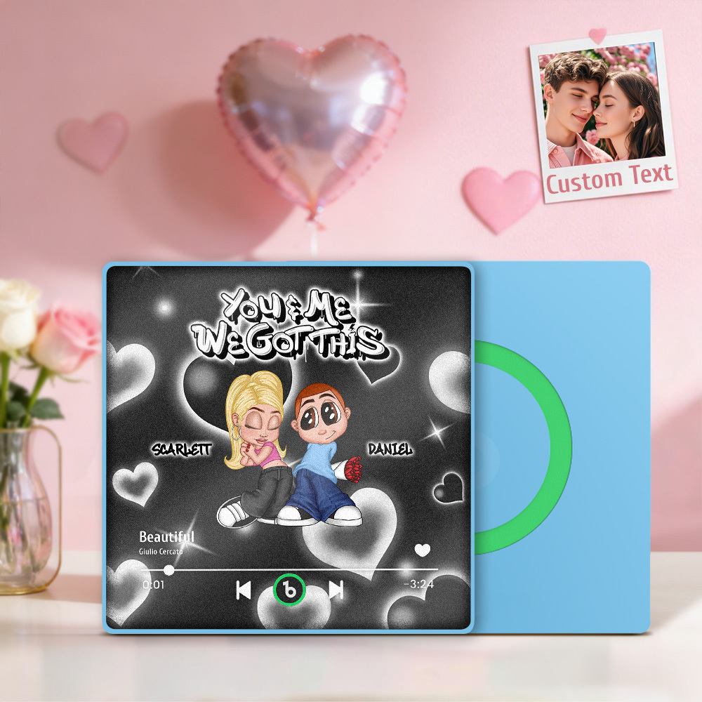 Aimant De Réfrigérateur Lecteur De Musique Style Années 2000 Personnalisé Avec Texte, Aimant De Réfrigérateur Musical Personnalisé Avec Noms, Cadre Cadeau Pour Couples - MapLunelampeFr