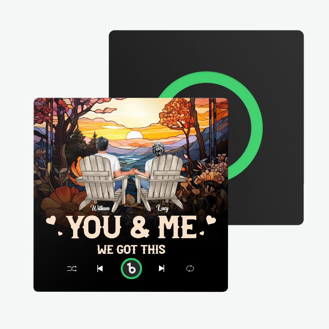 Aimant De Réfrigérateur De Musique Personnalisé, Album Personnalisé Coloré, Aimant De Réfrigérateur Qui Peut Être Joué, Chanson, Cadeau D'anniversaire, Coucher De Soleil Pour Couple