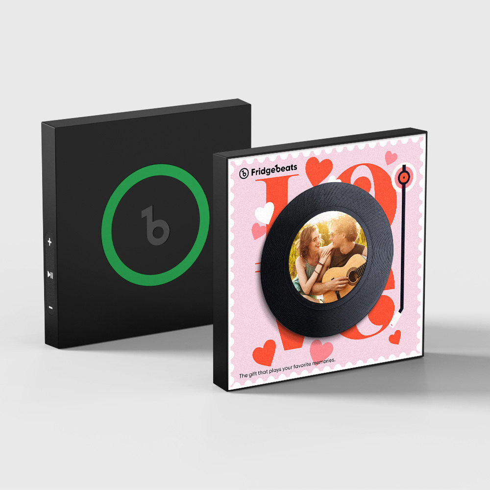 Aimant De Réfrigérateur Personnalisé Avec Musique Et Photo Pour Couple Prenant En Charge La Fonctionnalité Nfc Love - MapLunelampeFr