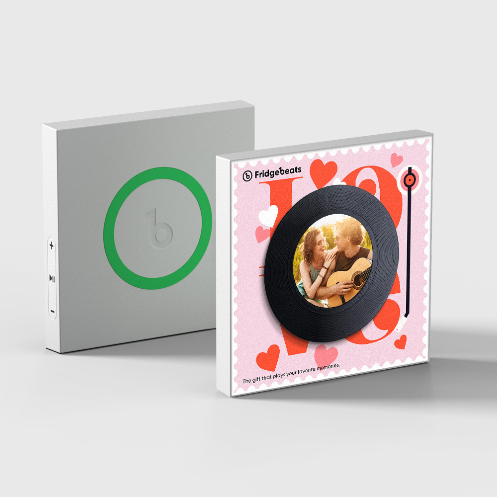 Aimant De Réfrigérateur Personnalisé Avec Musique Et Photo Pour Couple Prenant En Charge La Fonctionnalité Nfc Love - MapLunelampeFr