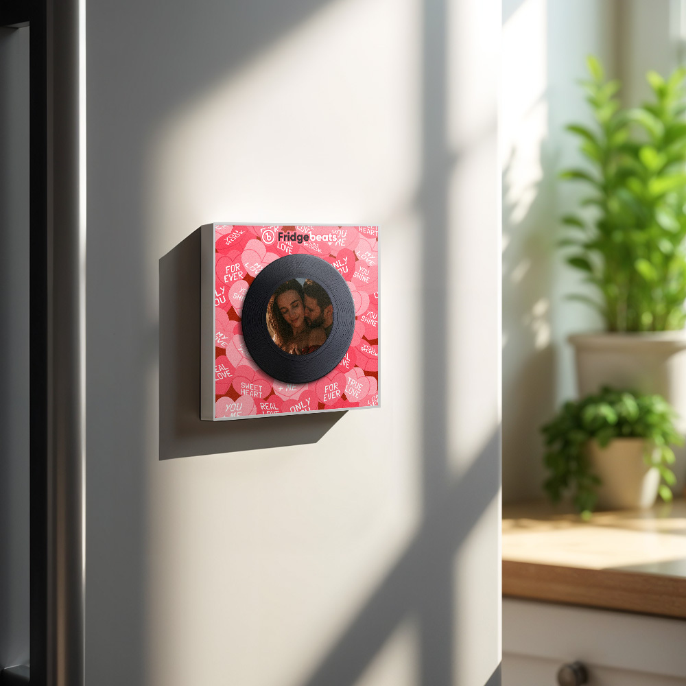 Aimant De Réfrigérateur Personnalisé Avec Musique Et Photo, Prend En Charge La Fonctionnalité Nfc, Aimant De Réfrigérateur En Forme De Cœur, Cadeau De Saint-valentin - MapLunelampeFr