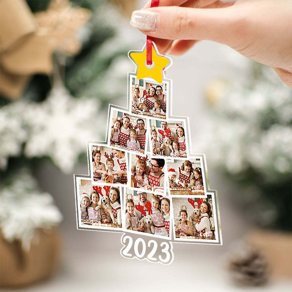 Photos De Famille Personnalisées, Ornement En Acrylique, Souvenir De Noël Personnalisé, Décor De Cadeau De Noël - maplunelampefr