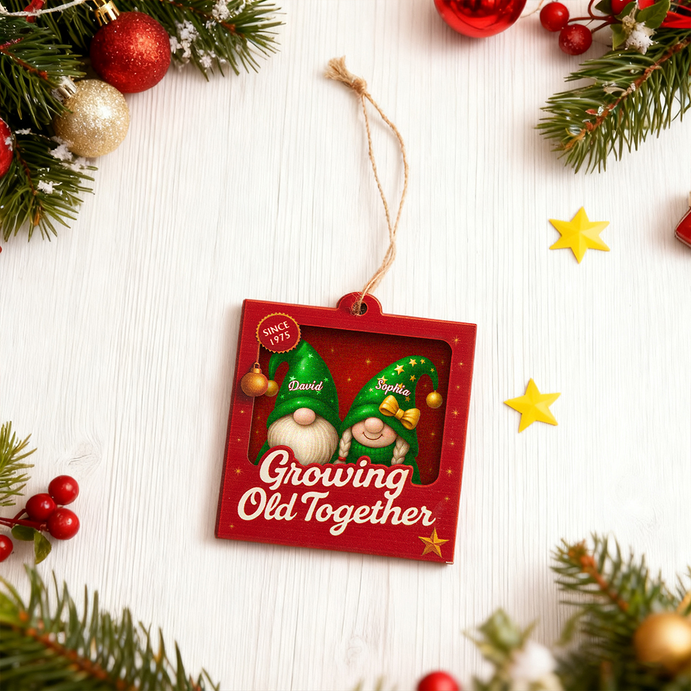 Ornement De Noël En Forme De Gnome « ​​vieillir Ensemble », Cadeau Pour Les Couples - MapLunelampeFr