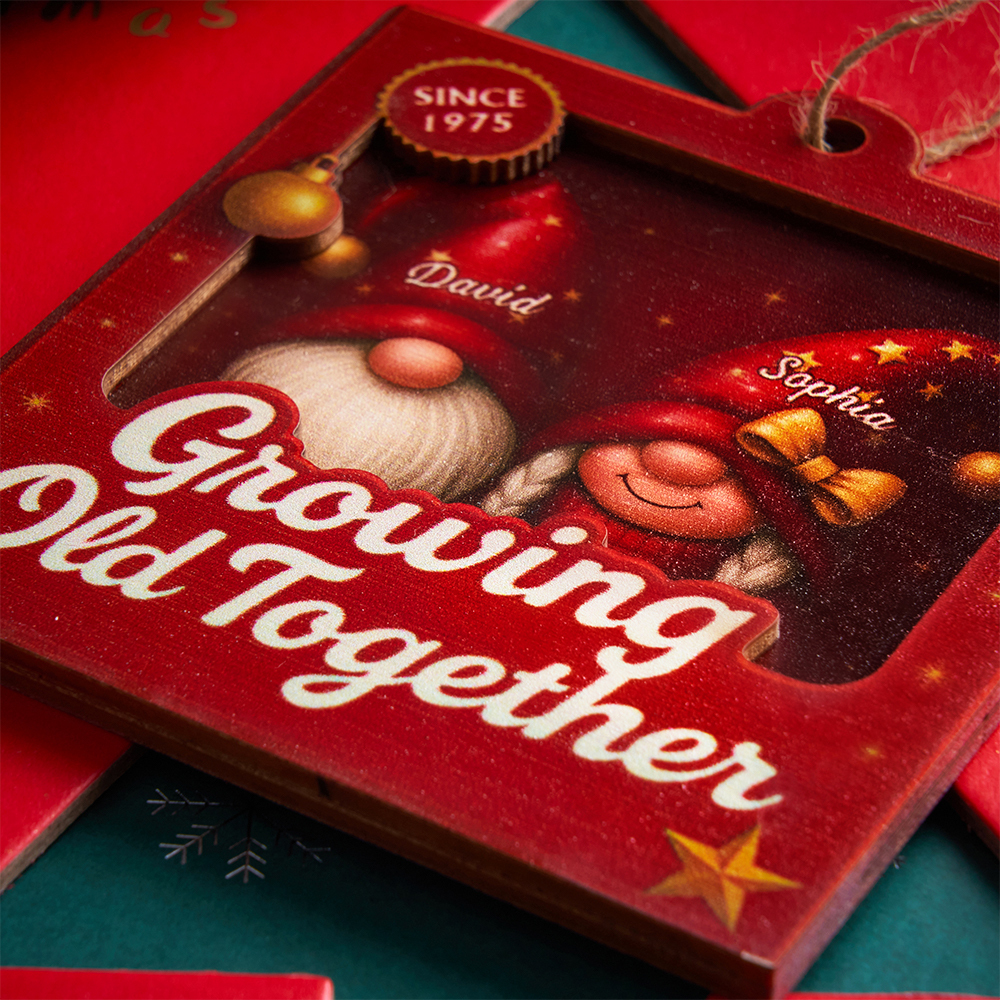 Ornement De Noël En Forme De Gnome « ​​vieillir Ensemble », Cadeau Pour Les Couples - MapLunelampeFr