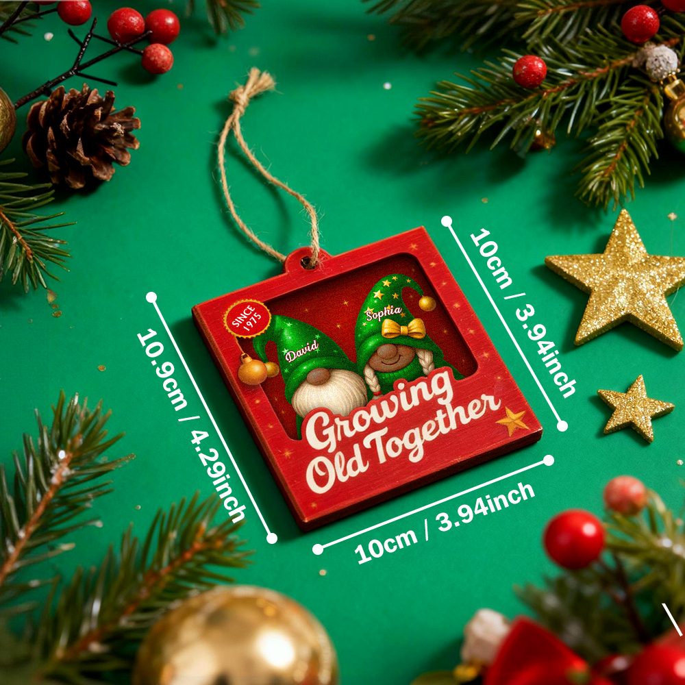 Ornement De Noël En Forme De Gnome « ​​vieillir Ensemble », Cadeau Pour Les Couples - MapLunelampeFr