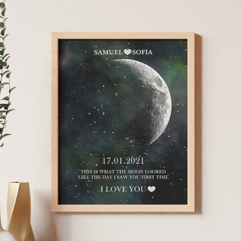 Cadeaux D'anniversaire De Cadre D'impression De Phase De Lune Personnalisés Pour Elle - maplunelampefr