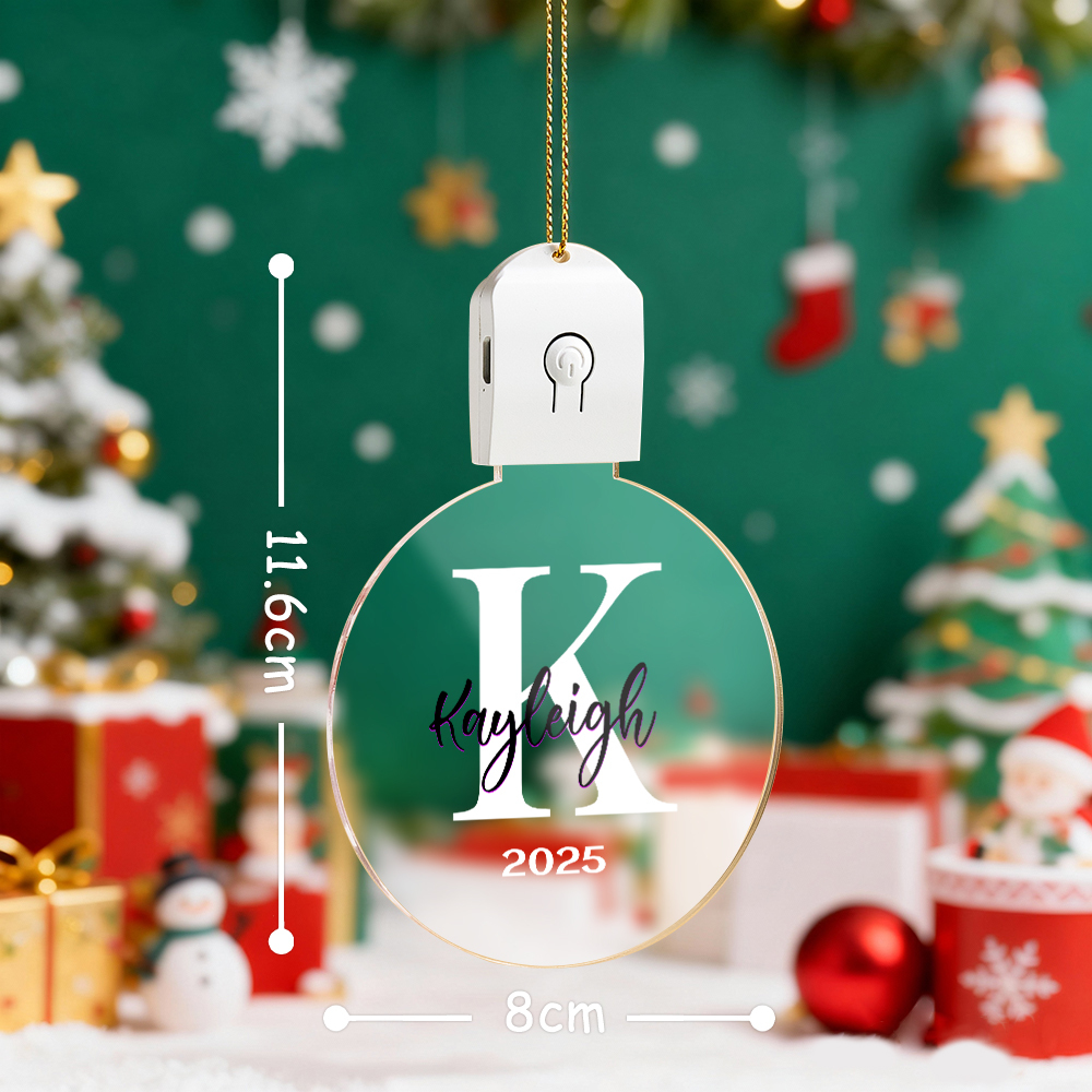 Lettre Personnalisée, Décoration De Noël Lumineuse, Ornements De Noël - MapLunelampeFr