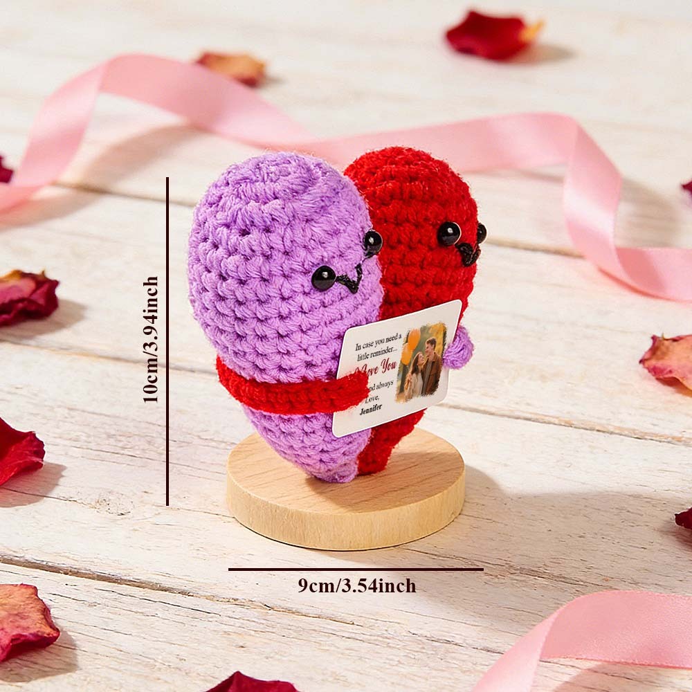 Photo Personnalisée Pour Vous Rappeler Quelque Chose - Poupée Au Crochet Personnalisée Avec Carte Personnalisée - MapLunelampeFr