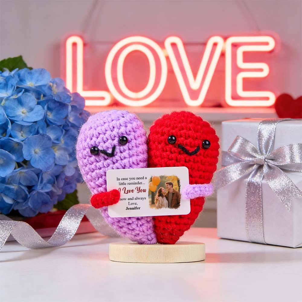 Photo Personnalisée Pour Vous Rappeler Quelque Chose - Poupée Au Crochet Personnalisée Avec Carte Personnalisée - MapLunelampeFr