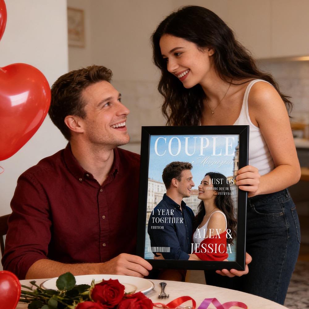 Cadre Photo De Couple Personnalisé Avec Noms Et Souvenirs - Cadeau De Saint-valentin - MapLunelampeFr