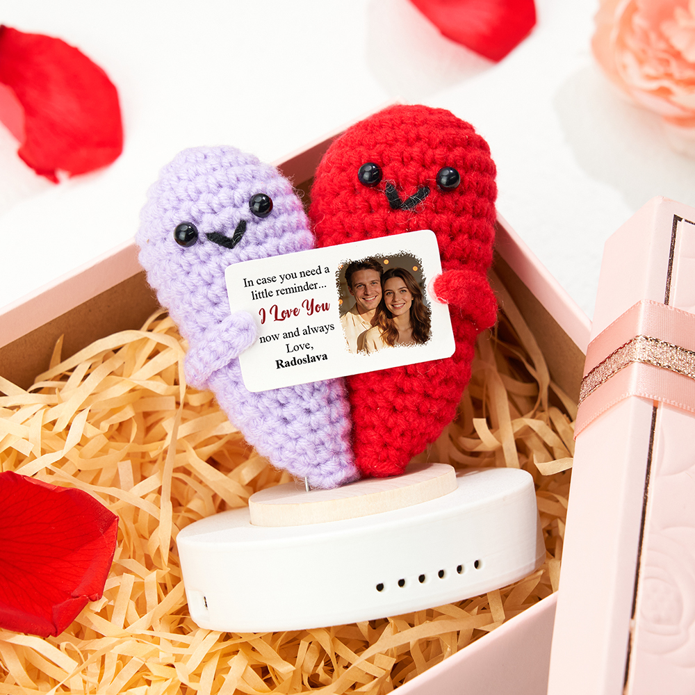 Photo Personnalisée Pour Vous Rappeler Quelque Chose - Poupée Au Crochet Personnalisée Avec Carte Personnalisée - MapLunelampeFr