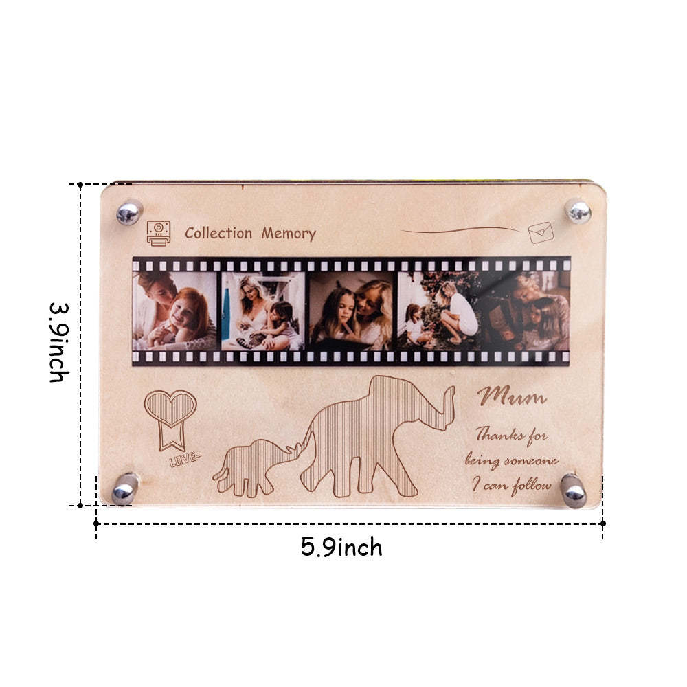 Plaque De Film Acrylique En Bois Personnalisée Plaque D'éléphant Décorations De Table Cadeau Pour Maman - maplunelampefr