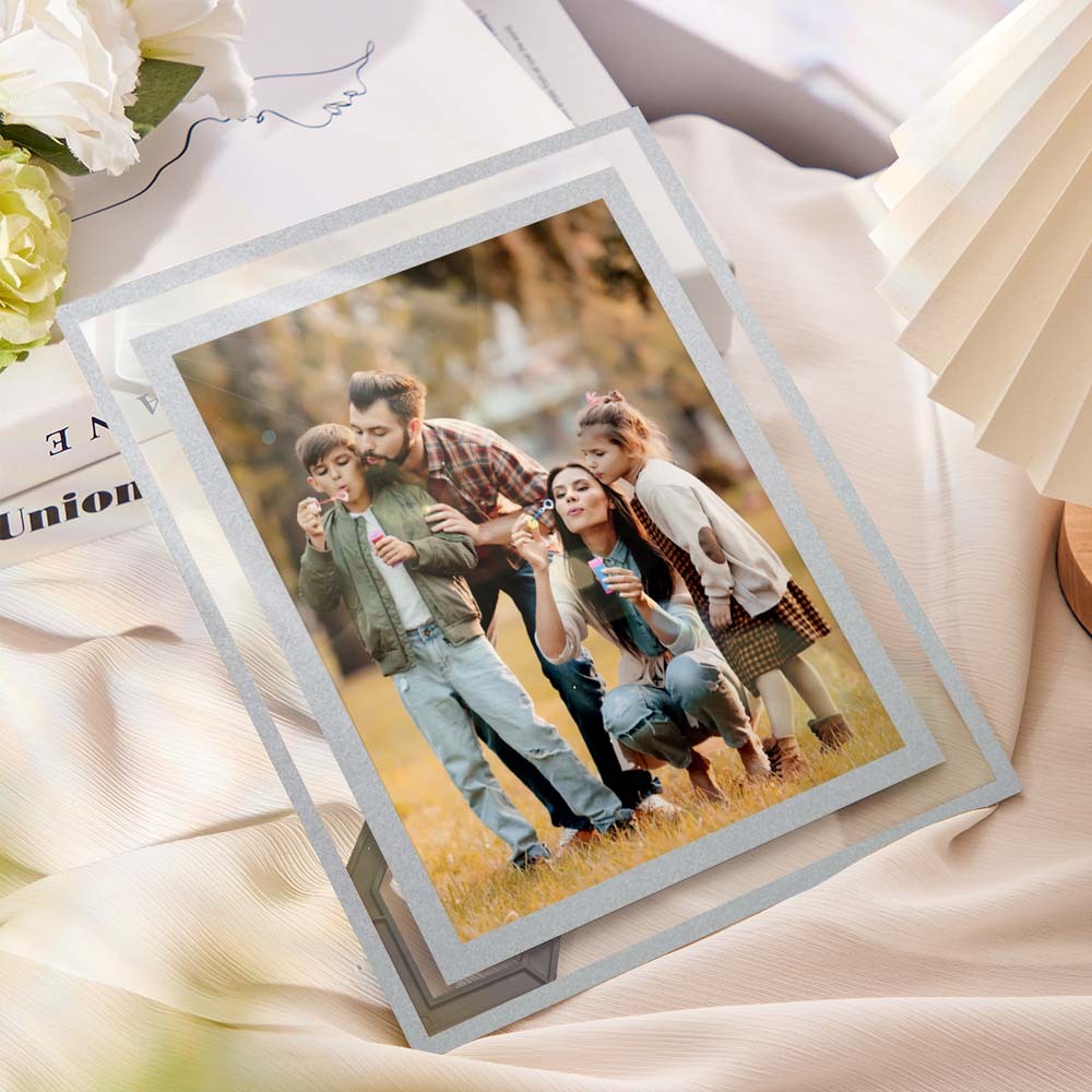 Cadre Photo En Cristal Personnalisé Porte-photo Plaque Décorative Cadeau Créatif - maplunelampefr