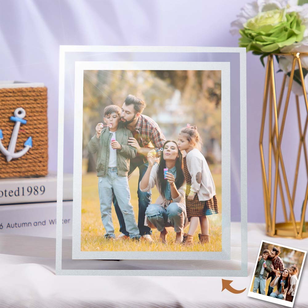 Cadre Photo En Cristal Personnalisé Porte-photo Plaque Décorative Cadeau Créatif - maplunelampefr