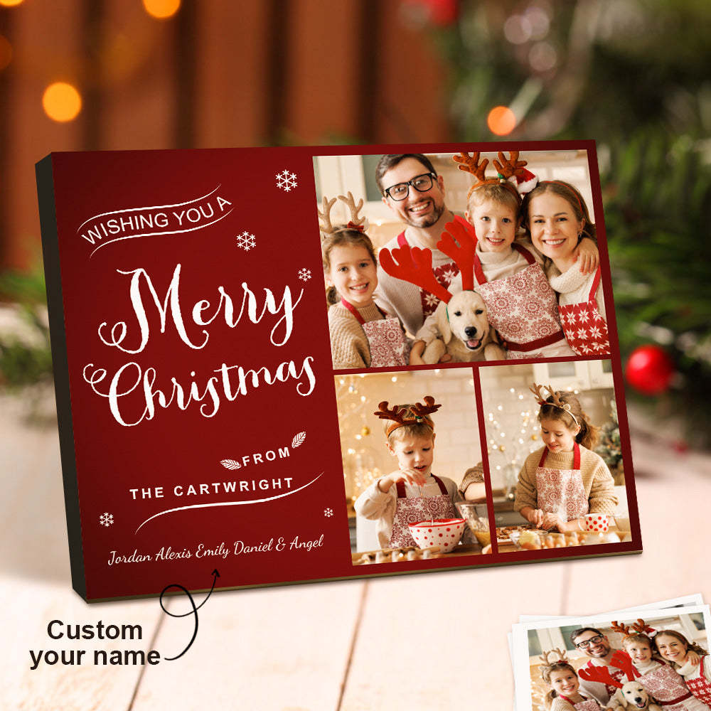 Cadre Photo De Noël Personnalisé Cadeaux De Noël Photo Personnalisés - maplunelampefr