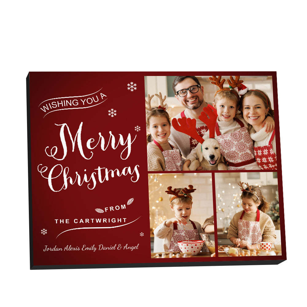 Cadre Photo De Noël Personnalisé Cadeaux De Noël Photo Personnalisés - maplunelampefr
