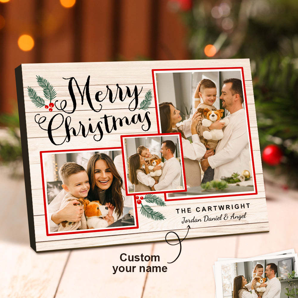 Cadre Photo De Noël Personnalisé Cadeaux De Noël Photo Personnalisés - maplunelampefr