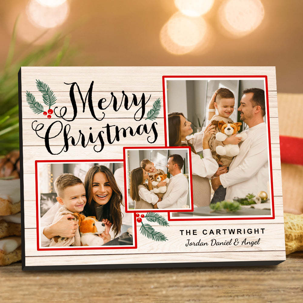 Cadre Photo De Noël Personnalisé Cadeaux De Noël Photo Personnalisés - maplunelampefr