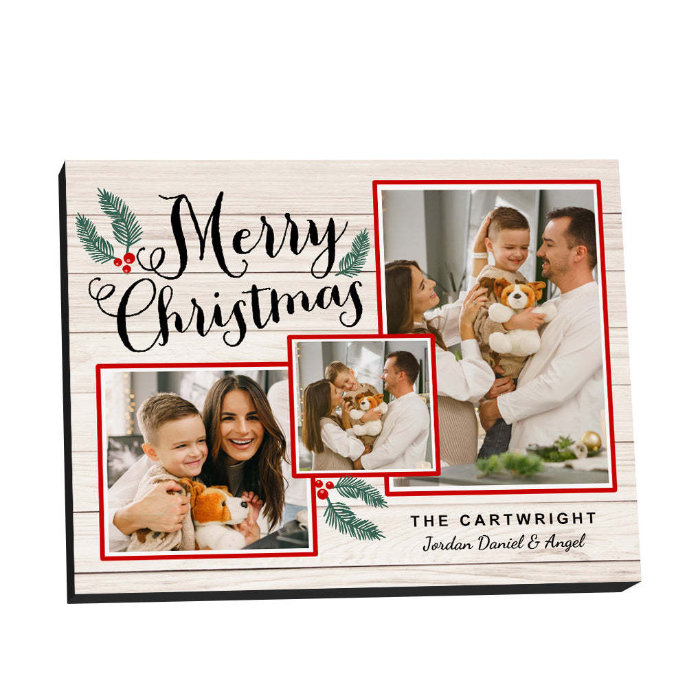 Cadre Photo De Noël Personnalisé Cadeaux De Noël Photo Personnalisés - maplunelampefr