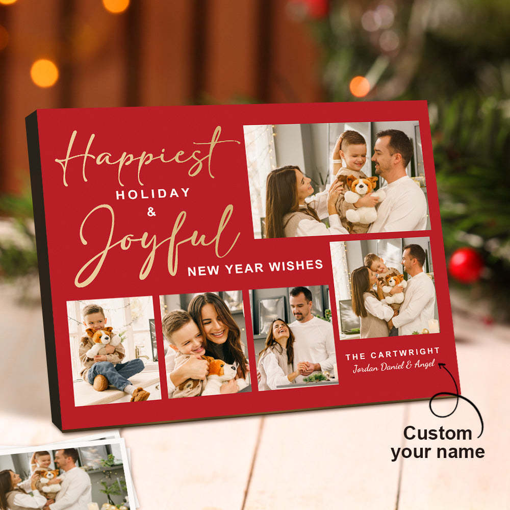 Cadre Photo De Noël Personnalisé Cadeaux De Noël Photo Personnalisés - maplunelampefr