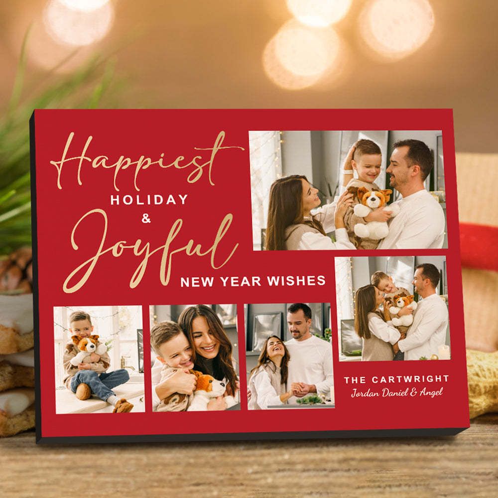 Cadre Photo De Noël Personnalisé Cadeaux De Noël Photo Personnalisés - maplunelampefr