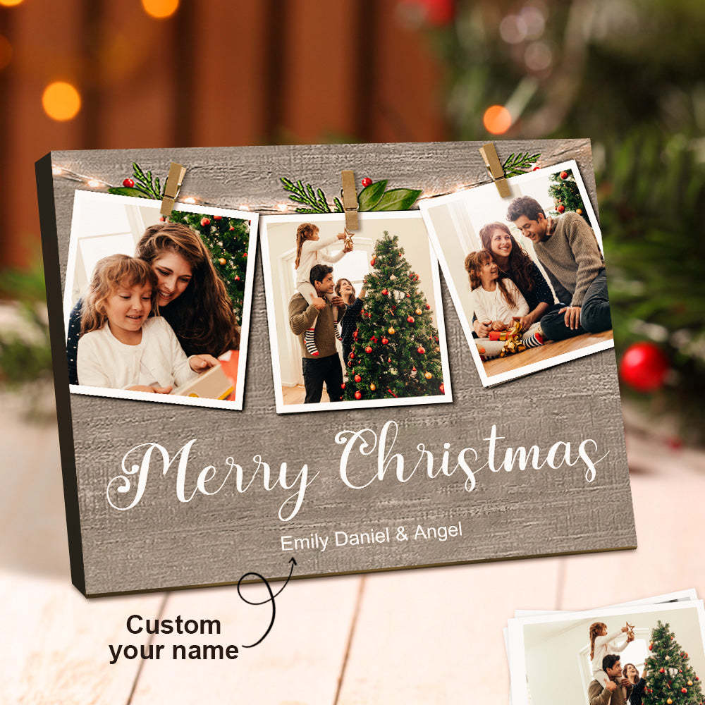 Cadre Photo De Noël Personnalisé Cadeaux De Noël Photo Personnalisés - maplunelampefr