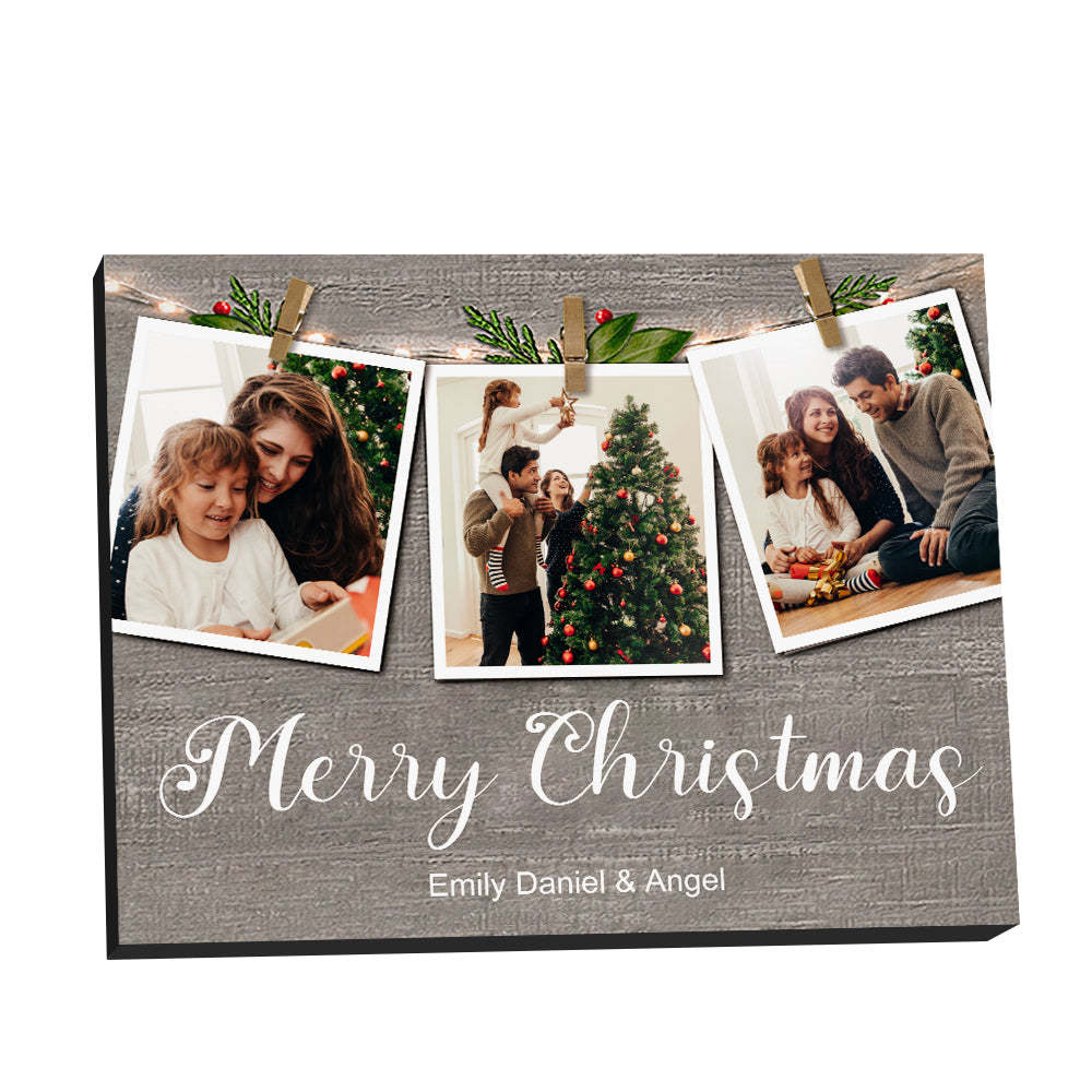 Cadre Photo De Noël Personnalisé Cadeaux De Noël Photo Personnalisés - maplunelampefr