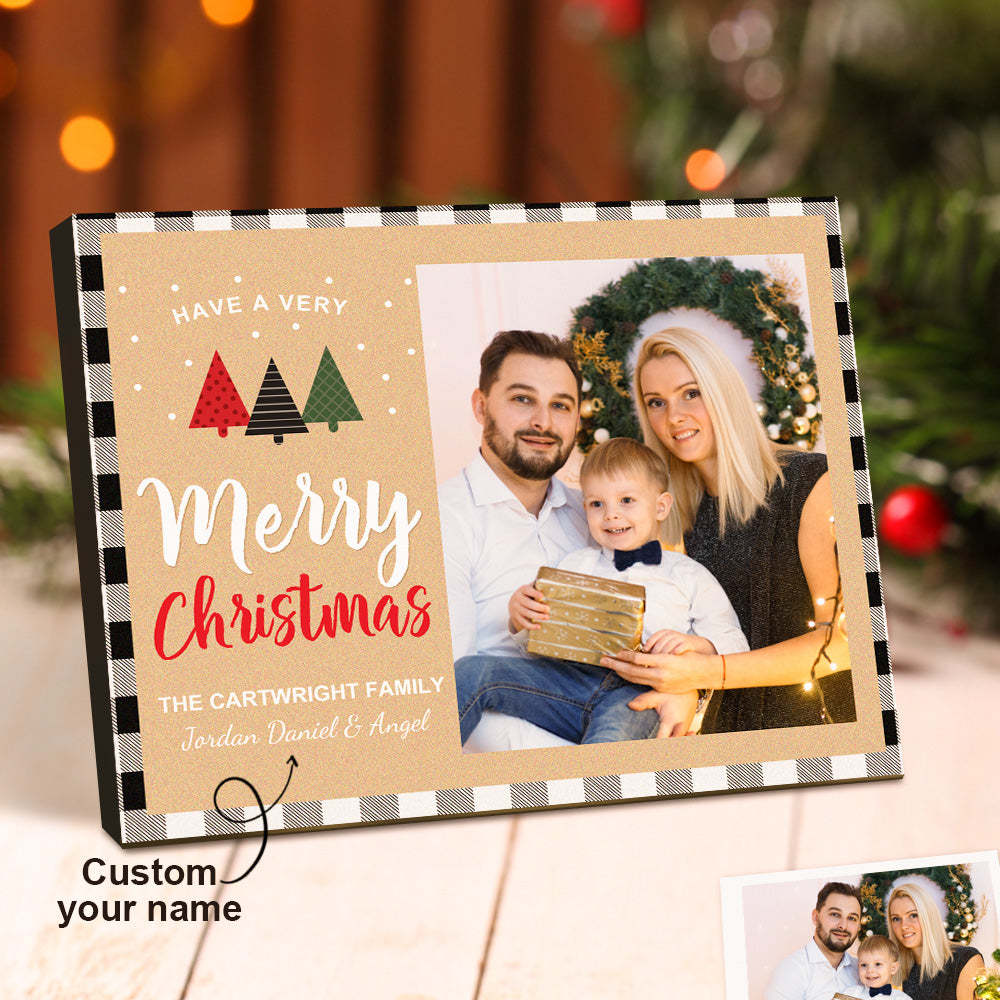 Cadre Photo De Noël Personnalisé Cadeaux De Noël Photo Personnalisés - maplunelampefr