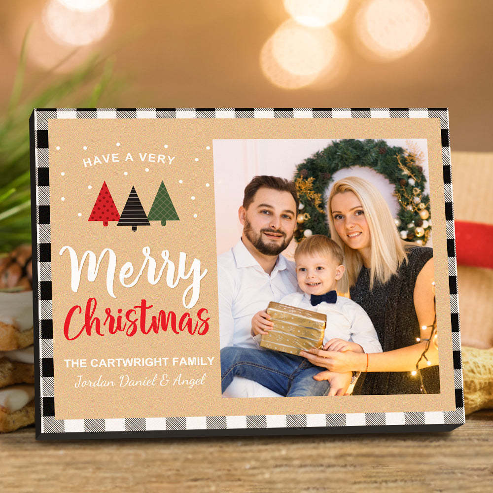 Cadre Photo De Noël Personnalisé Cadeaux De Noël Photo Personnalisés - maplunelampefr