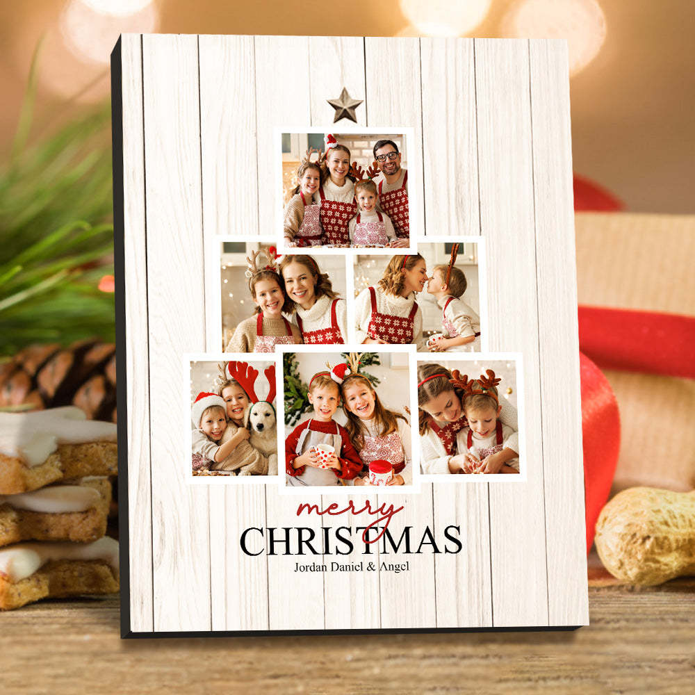 Cadre Photo De Noël Personnalisé Cadeaux De Noël Photo Personnalisés - maplunelampefr