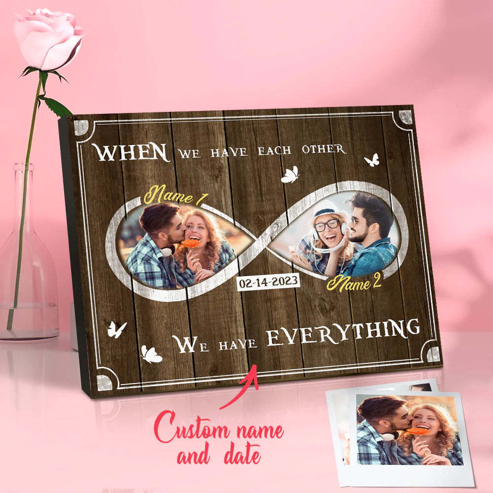 Cadre Photo De Bureau Personnalisé Cadeau De Cadre Photo Infinity Personnalisé Pour Amoureux - maplunelampefr