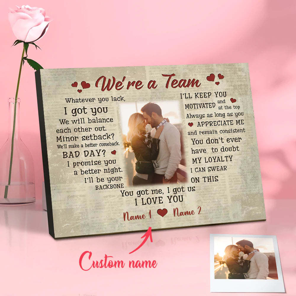 Cadre Photo De Bureau Personnalisé Word Art Cadre Photo Cadeau Pour Amoureux - maplunelampefr