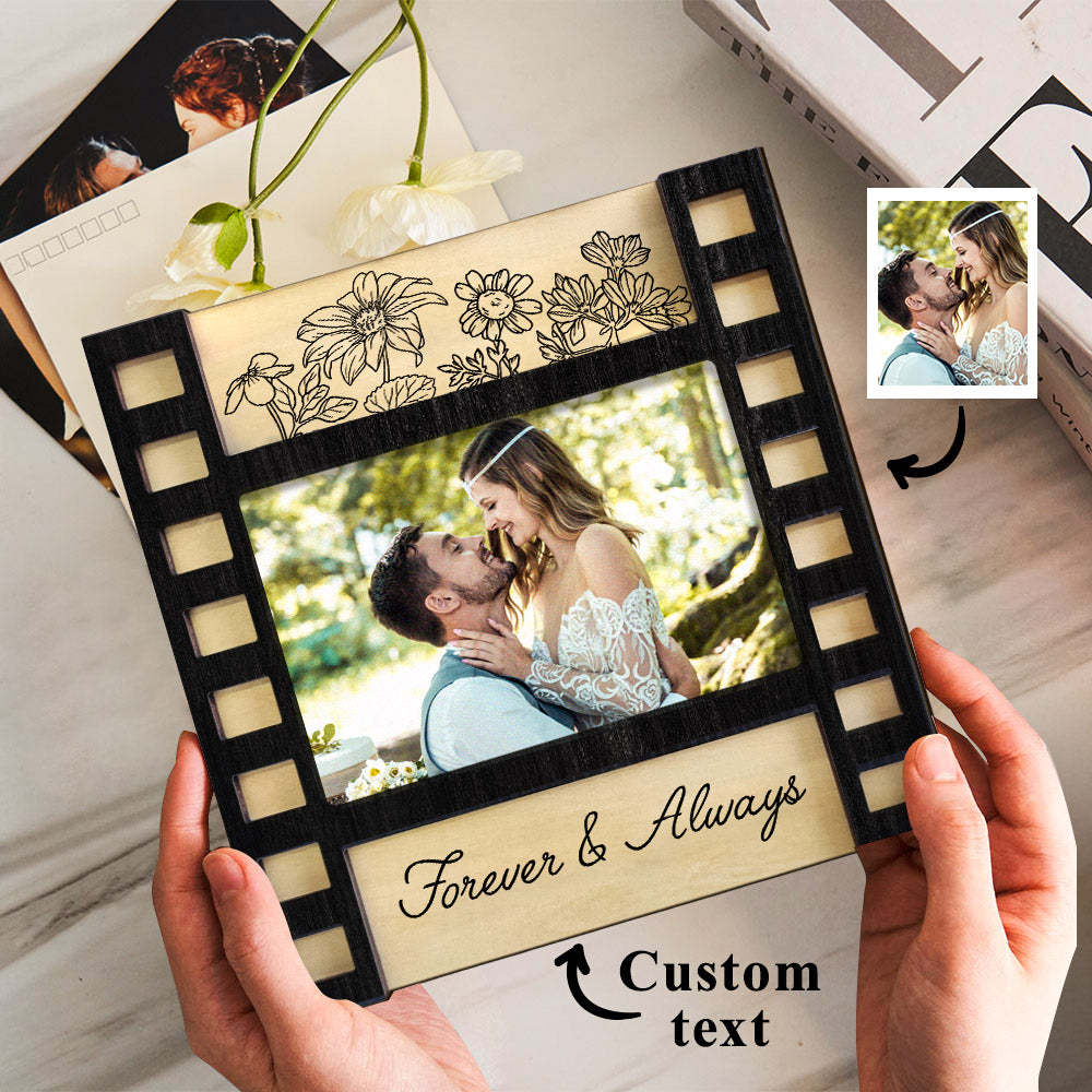 Cadre De Signe De Film Photo De Mariage Personnalisé Cadeau De Décoration De Mariage Gravé Personnalisé Pour Les Couples - maplunelampefr